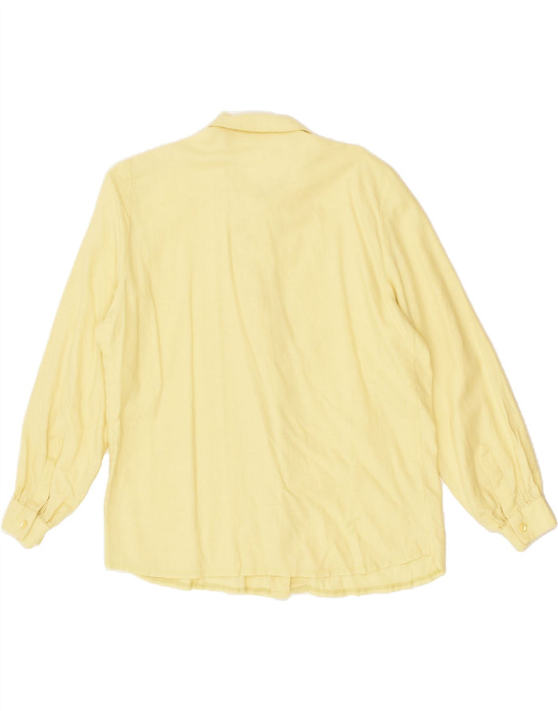 VINTAGE Womens Shirt UK 14 Medium Yellow | Vintage Vintage | Thrift | Second-Hand Vintage | Used Clothing | Messina Hembry 