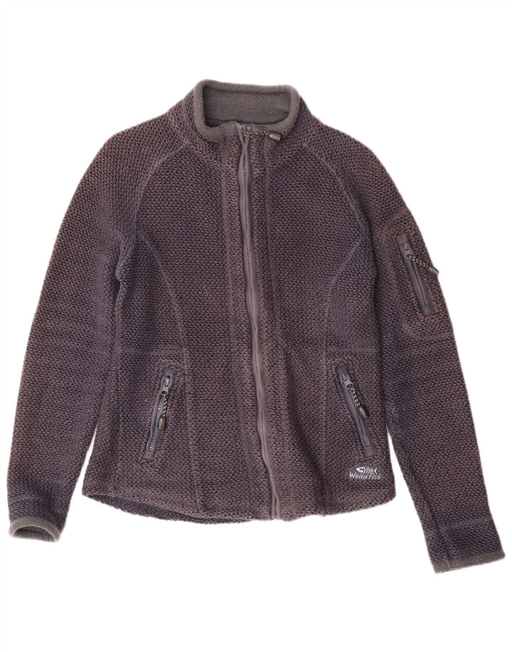 WEIRD FISH Womens Tracksuit Top Jacket UK 10 Small  Navy Blue Cotton