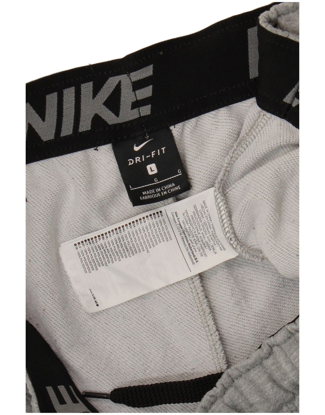 Nike Mens Dri Fit Tracksuit Trousers Joggers Large  Grey Polyester