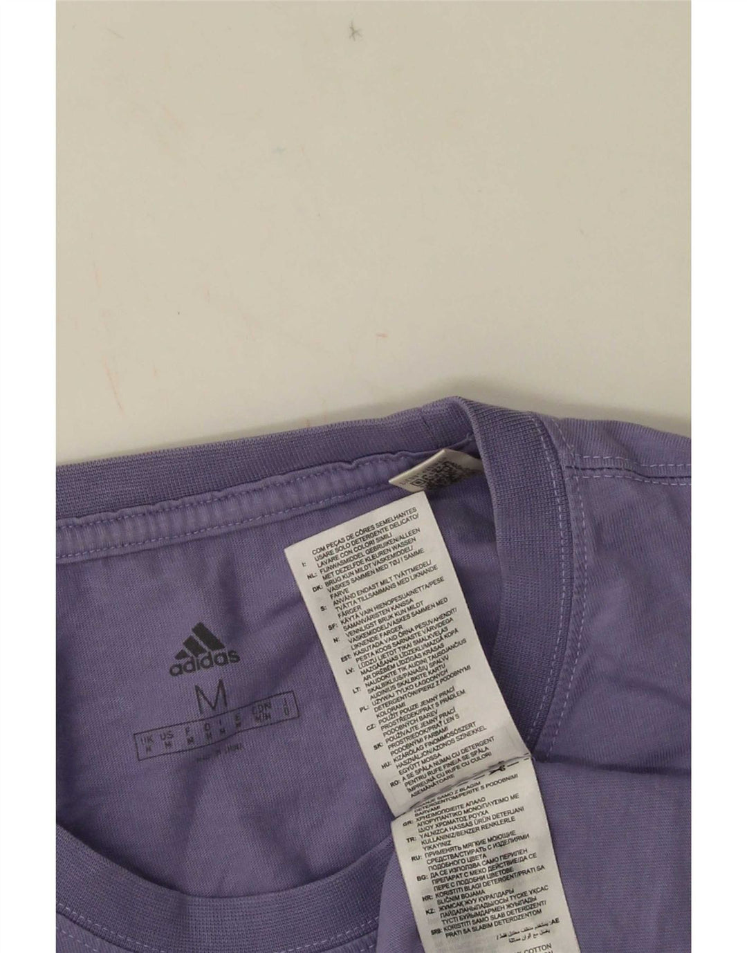 Adidas Mens Graphic T-Shirt Top Medium Purple Cotton