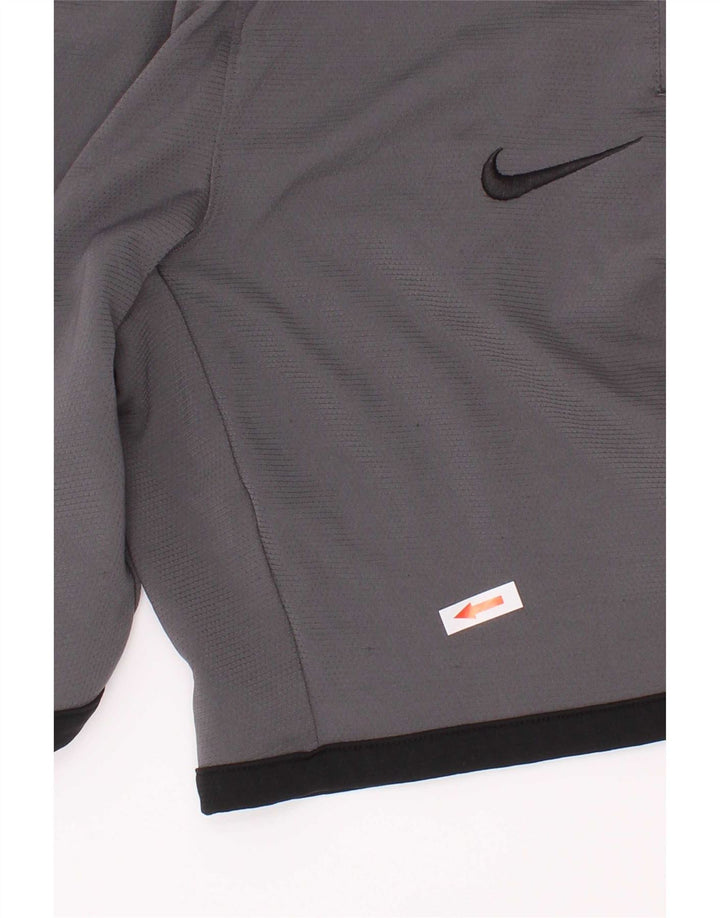 Nike Boys Dri Fit Graphic Sport Shorts 12-13 Years Large Grey Polyester