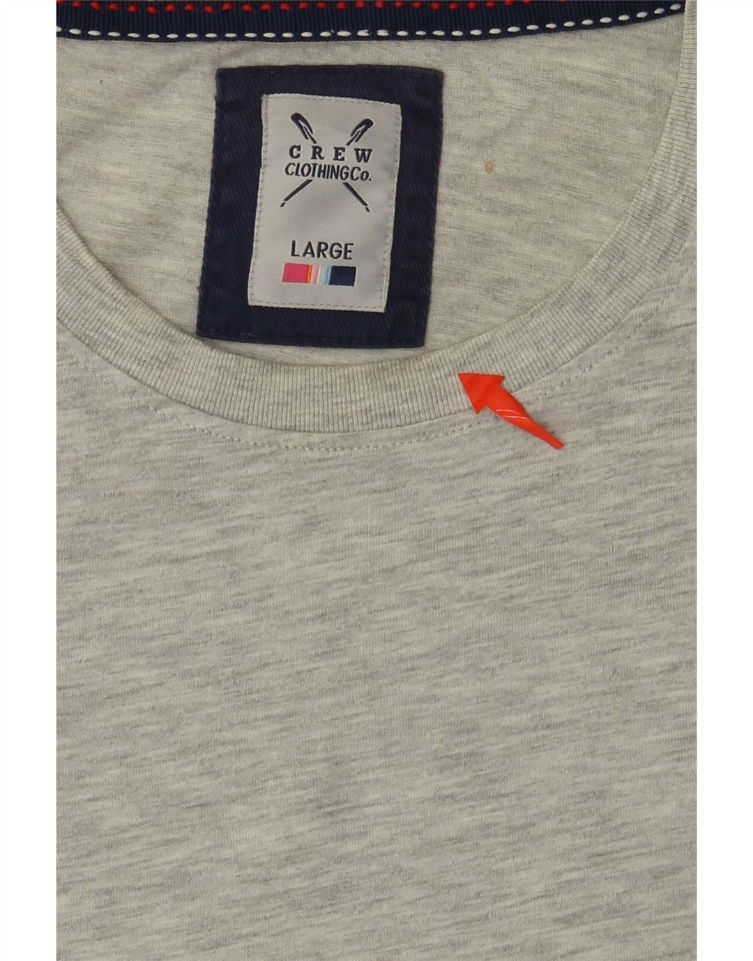 CREW CLOTHING Mens T-Shirt Top Large Grey Cotton