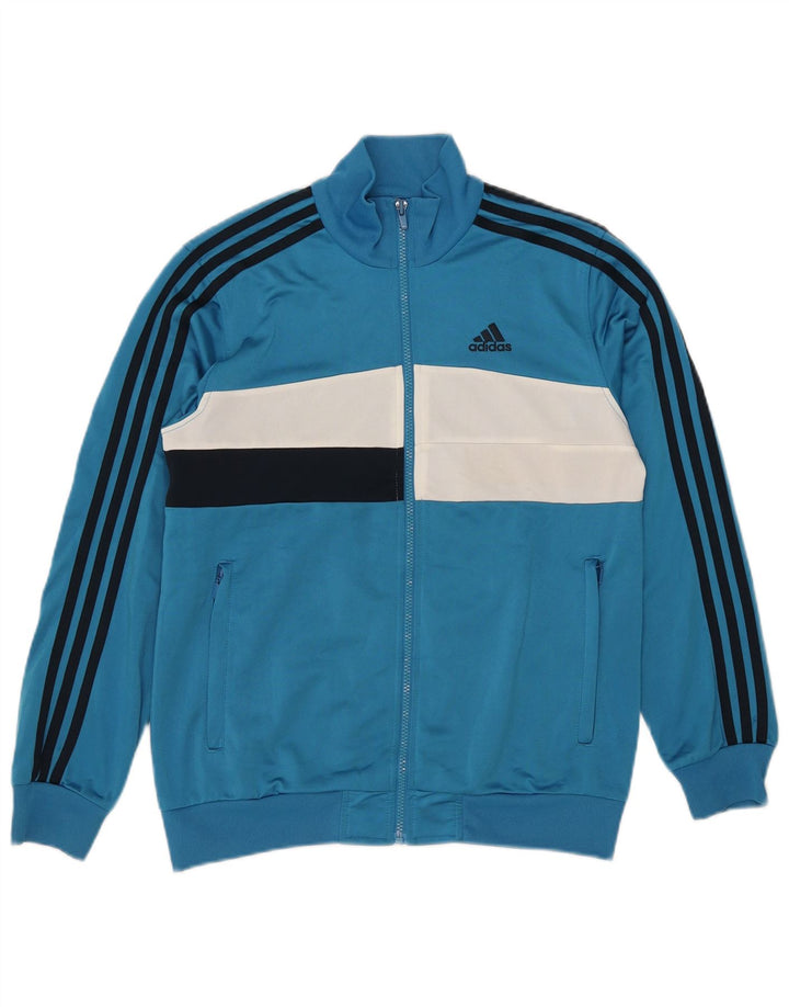 Adidas Mens Tracksuit Top Jacket XS Blue Colourblock Polyester