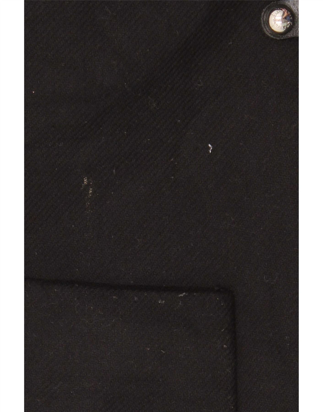 Zara Womens Hooded Oversized Overcoat UK 10 Small Black Wool