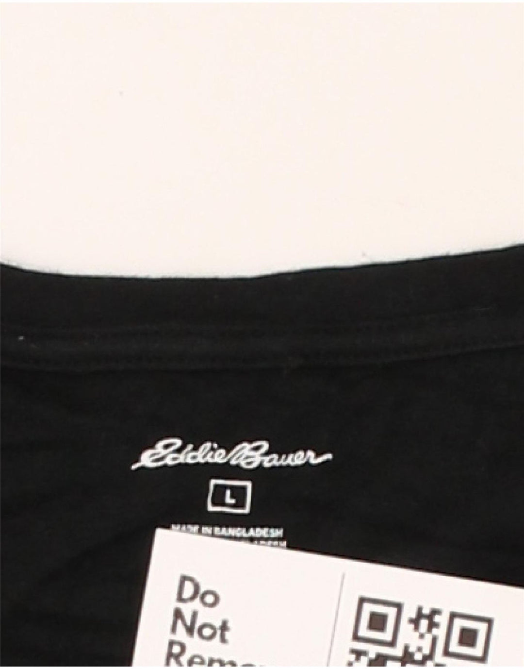 EDDIE BAUER Womens Top Long Sleeve UK 16 Large Black Cotton