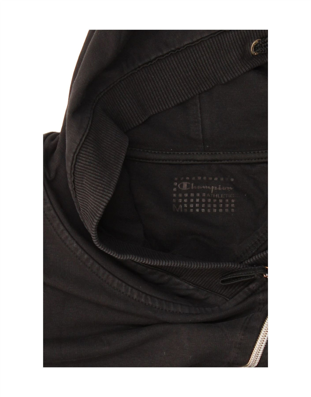 CHAMPION Womens Zip Hoodie Sweater UK 12 Medium Black