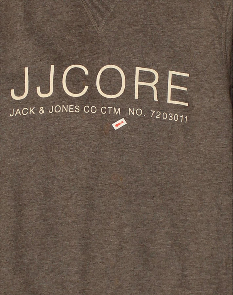 JACK & JONES Mens Graphic Sweatshirt Jumper Medium Grey Cotton | Vintage Jack & Jones | Thrift | Second-Hand Jack & Jones | Used Clothing | Messina Hembry 