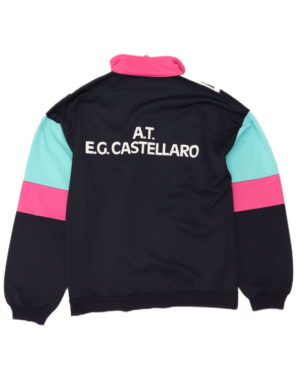 Gazelle Mens Graphic Tracksuit Top Jacket XL Navy Blue Colourblock