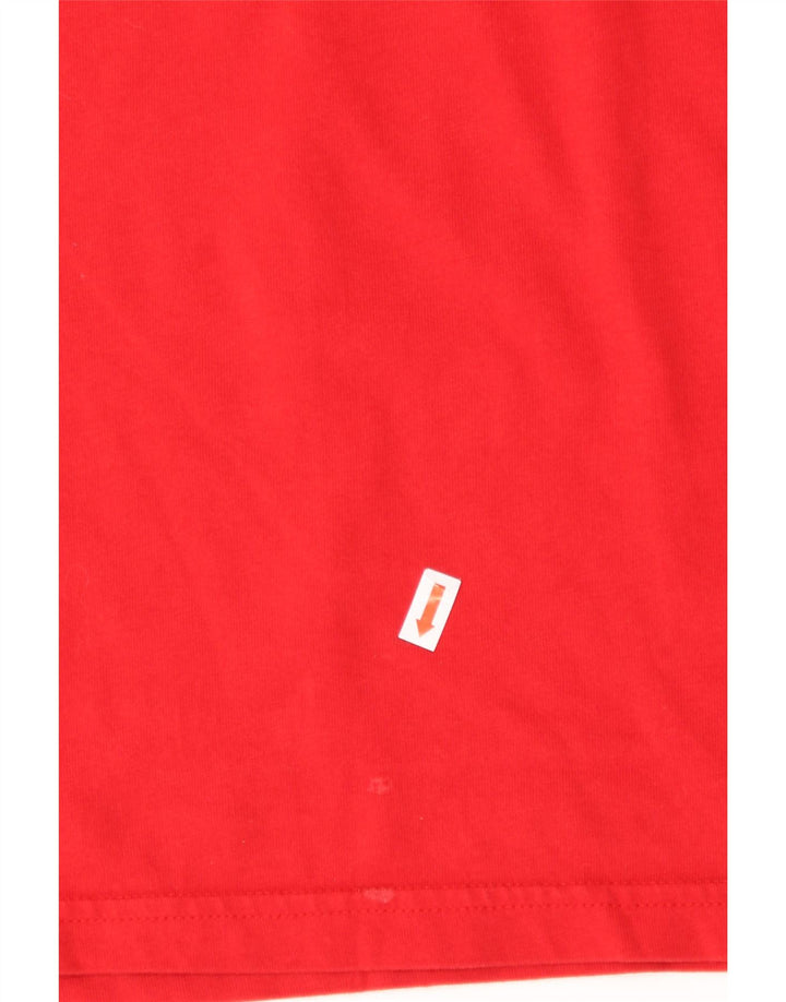 ADIDAS Boys Graphic T-Shirt Top 11-12 Years Red Vintage Adidas and Second-Hand Adidas from Messina Hembry 