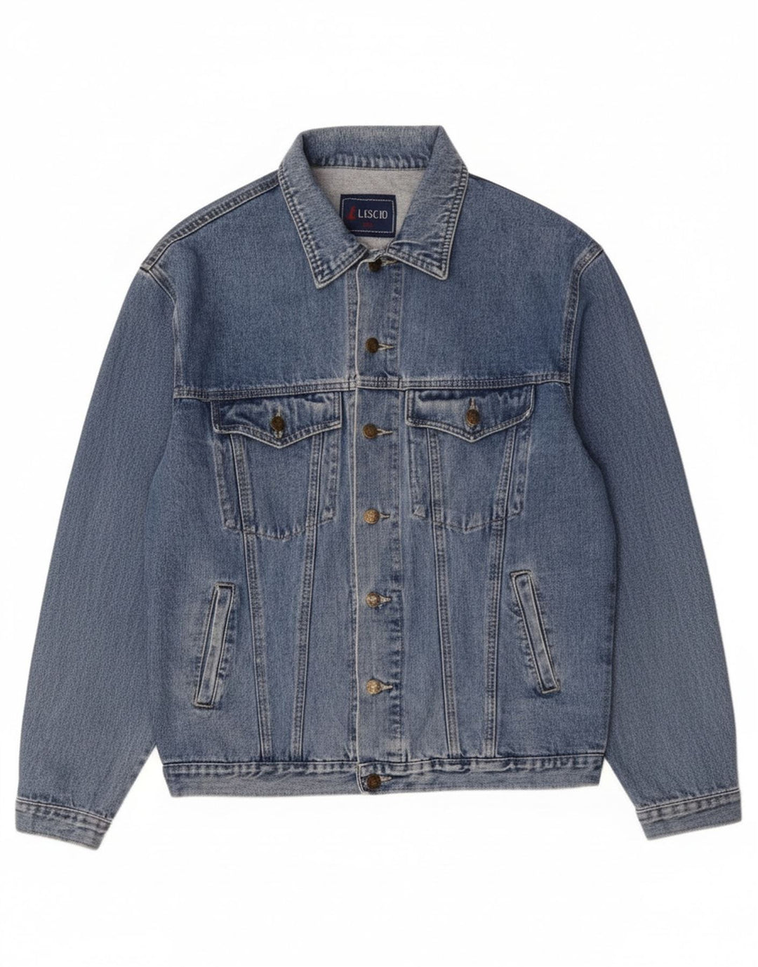 Vintage Mens Denim Jacket UK 44 2XL Blue Cotton