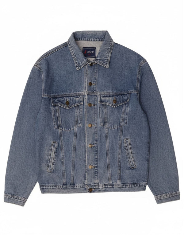 Vintage Mens Denim Jacket UK 44 2XL Blue Cotton