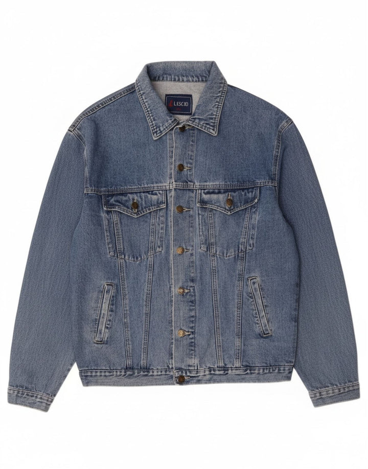 Vintage Mens Denim Jacket UK 44 2XL Blue Cotton