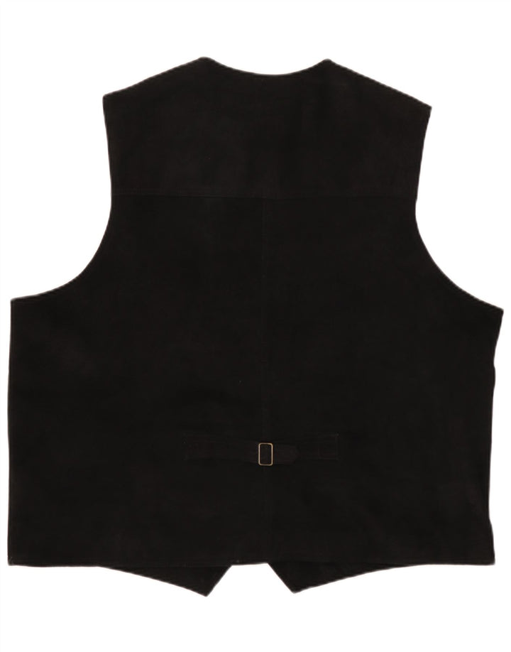 Pionier Mens Suede Waistcoat 4XL Black