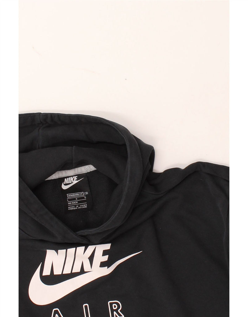 NIKE Girls Standard Crop Hoodie Jumper 12-13 Years Large  Navy Blue Vintage Nike and Second-Hand Nike from Messina Hembry 