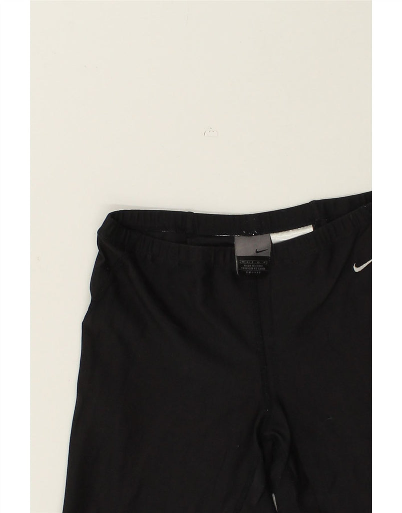 NIKE Womens Dri Fit Tracksuit Trousers UK 4/6 XS Black Polyester | Vintage Nike | Thrift | Second-Hand Nike | Used Clothing | Messina Hembry 