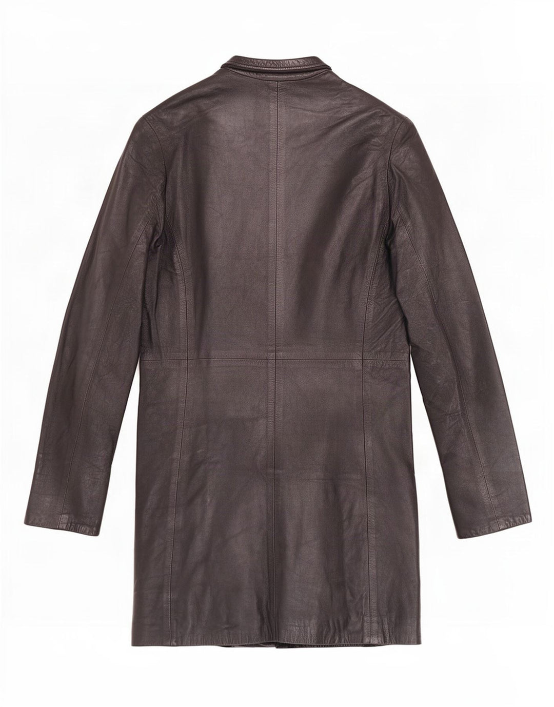 Vintage Womens Leather Coat IT 44 Medium Black
