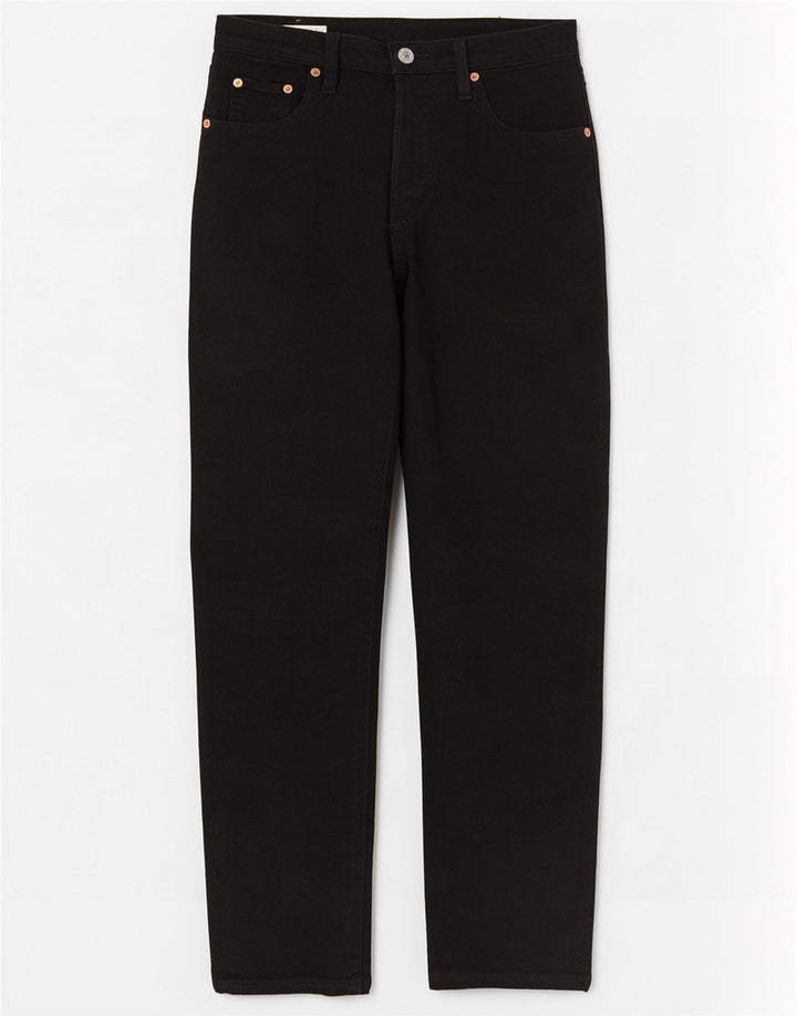 Levi's Womens 501 Straight Jeans W25 L30 Black Cotton