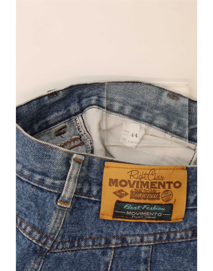 Vintage Womens Denim Skirt IT 44 Medium W26 Blue Cotton