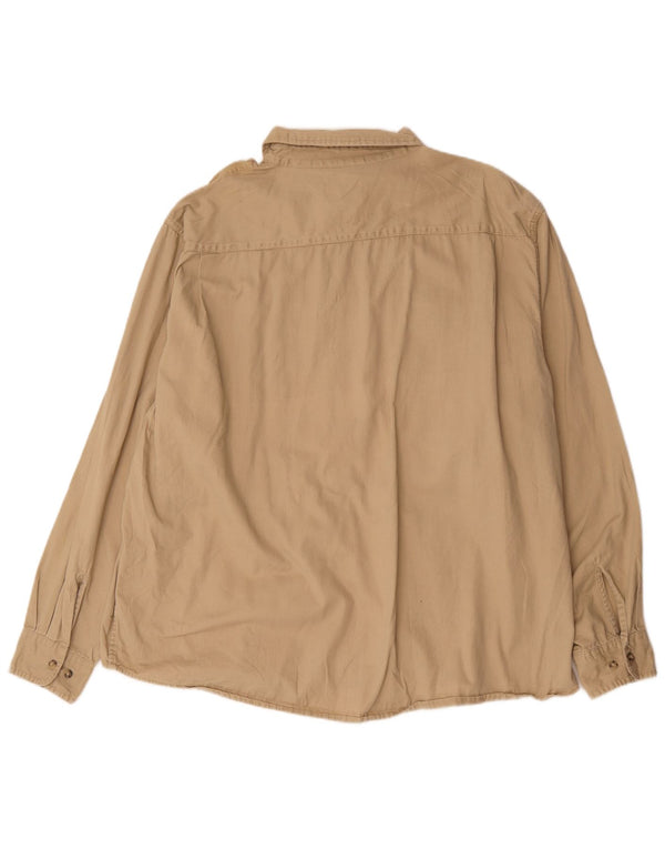 Wrangler Mens Shirt 3XL Beige Cotton