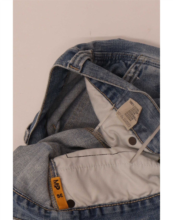 Meltin' Pot Mens Cargo Straight Jeans W36 L33 Blue Cotton