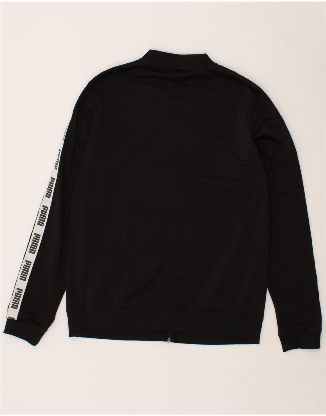 PUMA Womens Graphic Tracksuit Top Jacket UK 14 Large Black Polyester Vintage Puma and Second-Hand Puma from Messina Hembry 