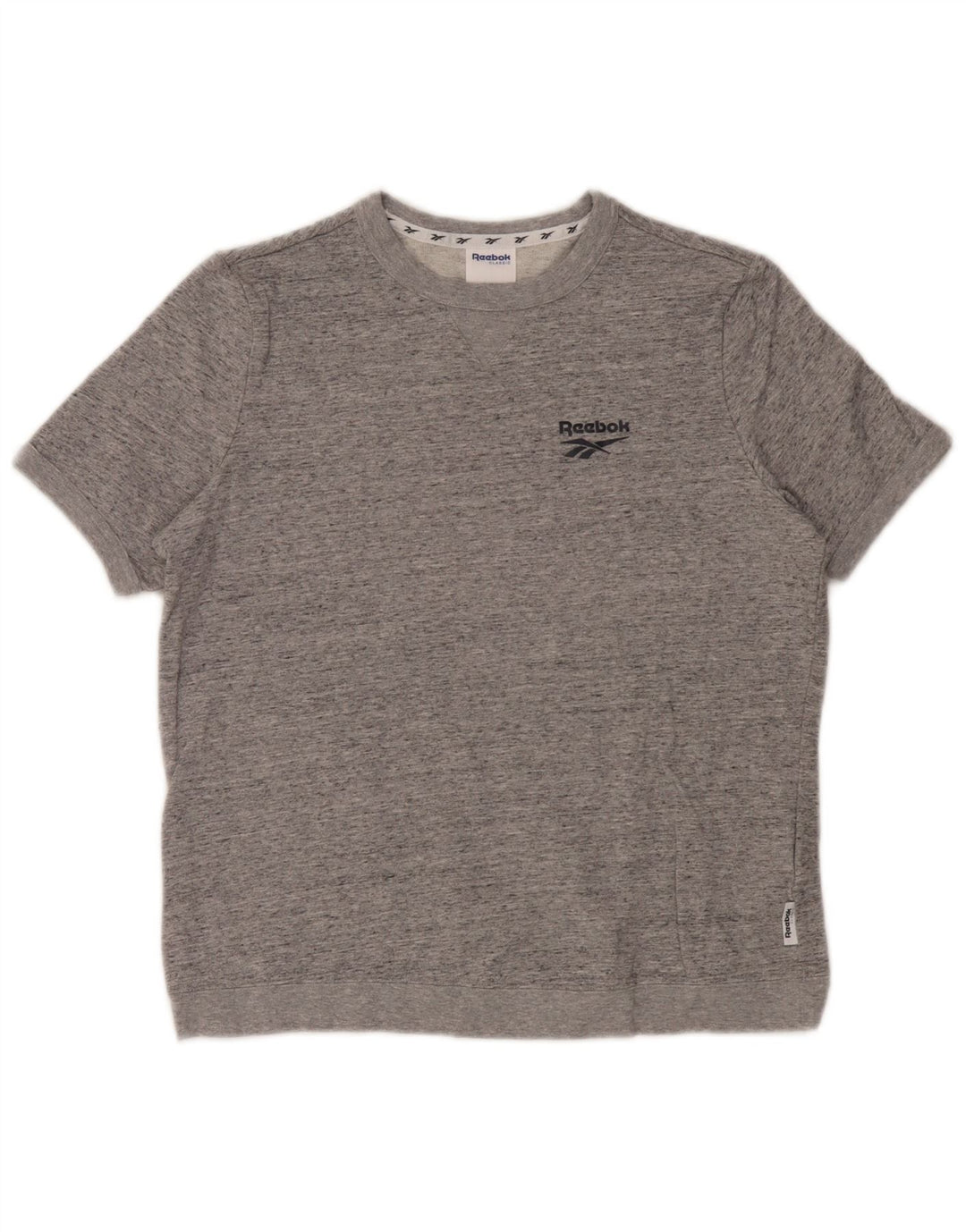 Reebok Womens Oversized T-Shirt Top UK 8/10 Small Grey Flecked