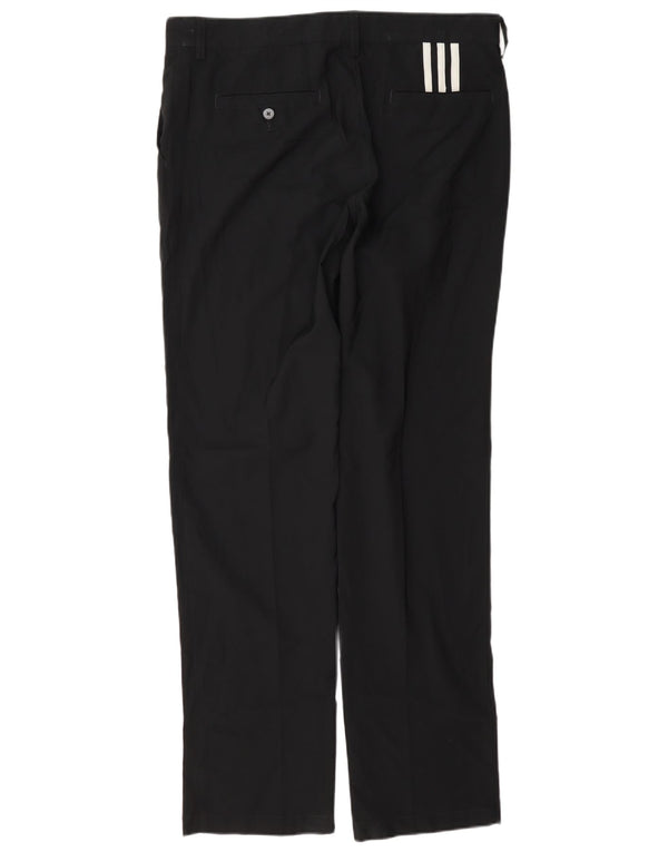 Adidas Mens Climalite Straight Chino Trousers W34 L34 Black Polyester