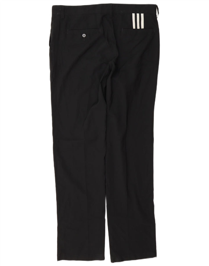 Adidas Mens Climalite Straight Chino Trousers W34 L34 Black Polyester