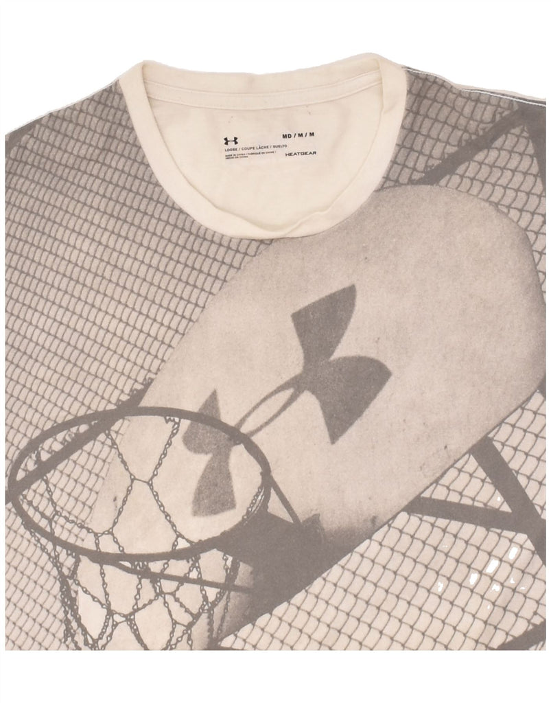 UNDER ARMOUR Mens Graphic T-Shirt Top Medium Grey Cotton | Vintage Under Armour | Thrift | Second-Hand Under Armour | Used Clothing | Messina Hembry 