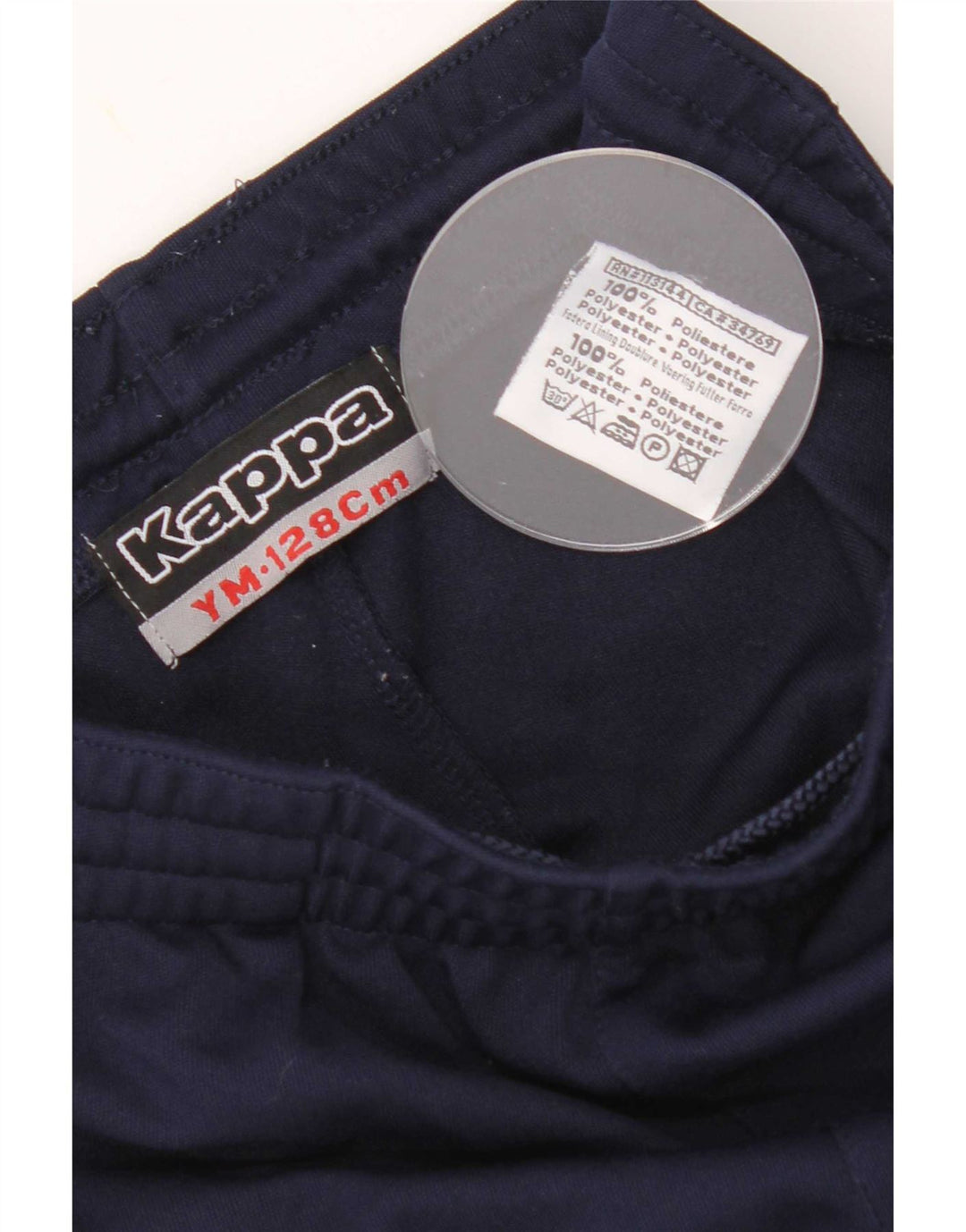 Kappa Boys Sport Shorts 7-8 Years Medium Navy Blue Polyester