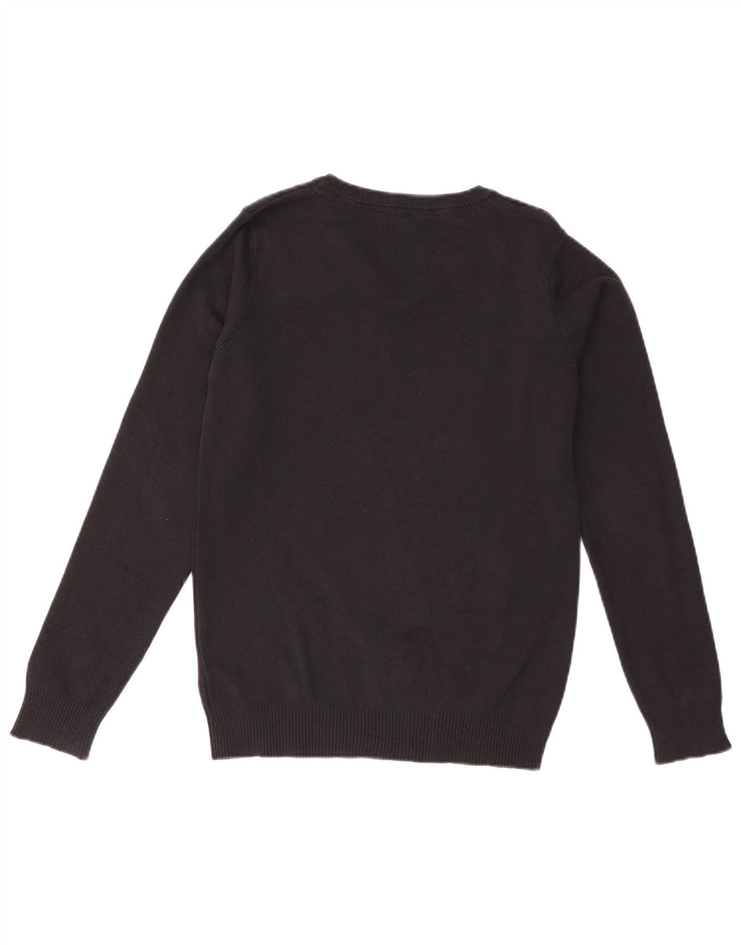 Marks & Spencer Boys V-Neck Jumper Sweater 13-14 Years Black Cotton