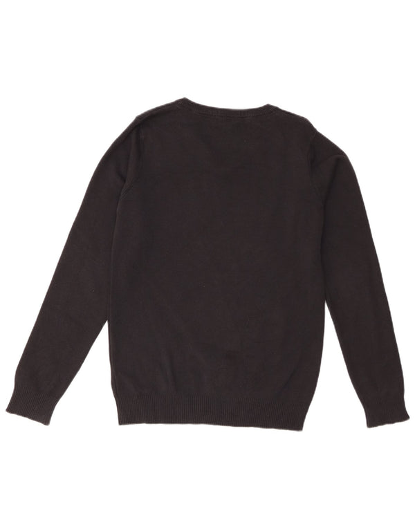Marks & Spencer Boys V-Neck Jumper Sweater 13-14 Years Black Cotton