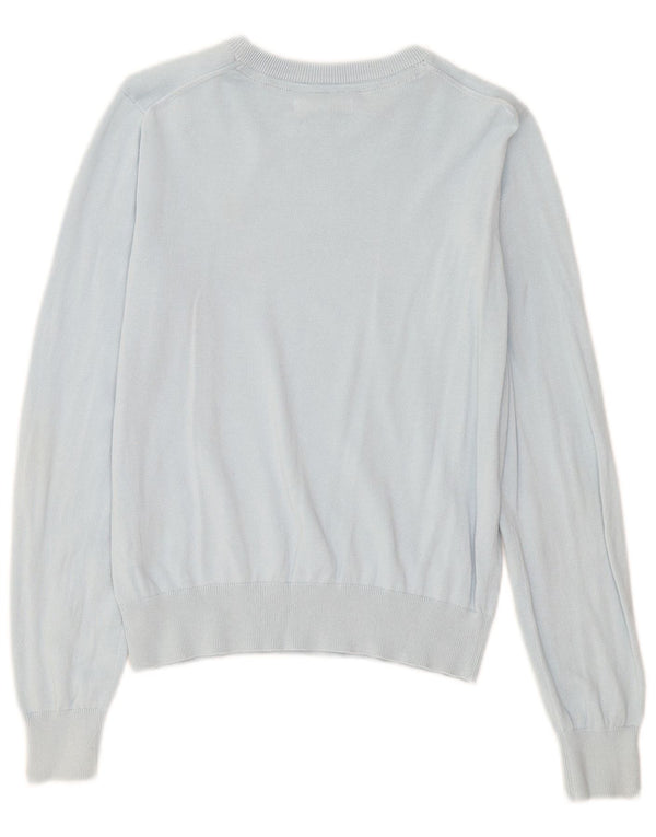 U.S. Polo Assn. Womens Boat Neck Jumper Sweater UK 10 Small Blue Cotton