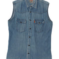 Levi's Mens Sleeveless Denim Shirt Small Blue