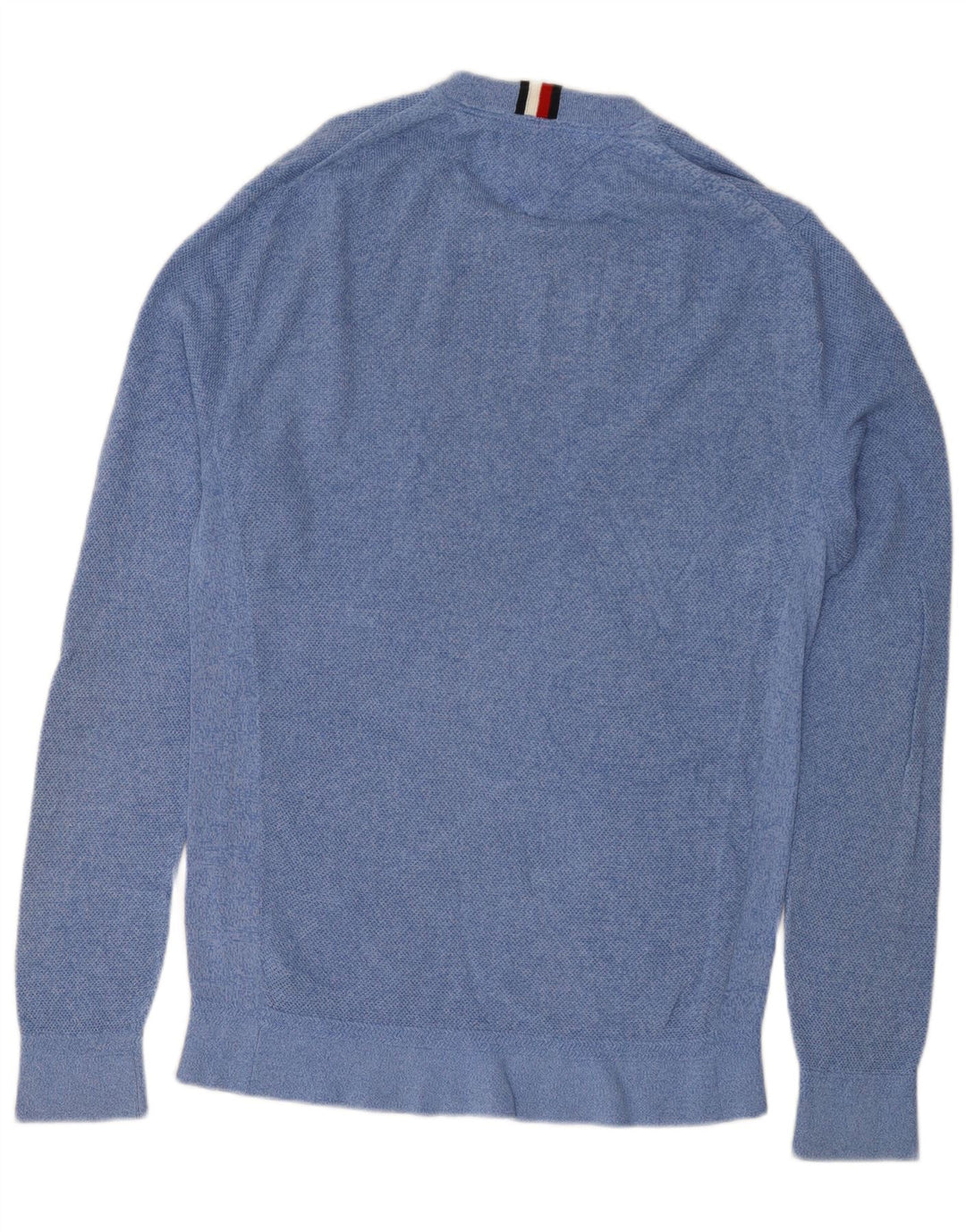 TOMMY HILFIGER Mens Crew Neck Jumper Sweater Large Blue Cotton
