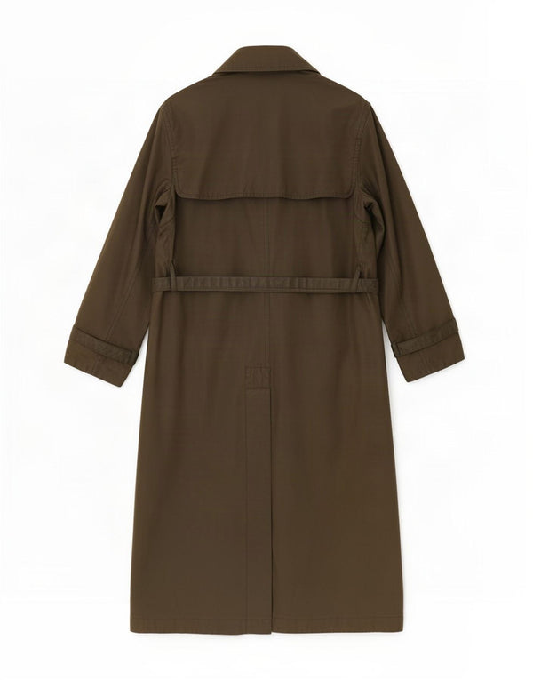 Barbour Mens Waxed Cotton Trench Coat UK 36 Small Brown