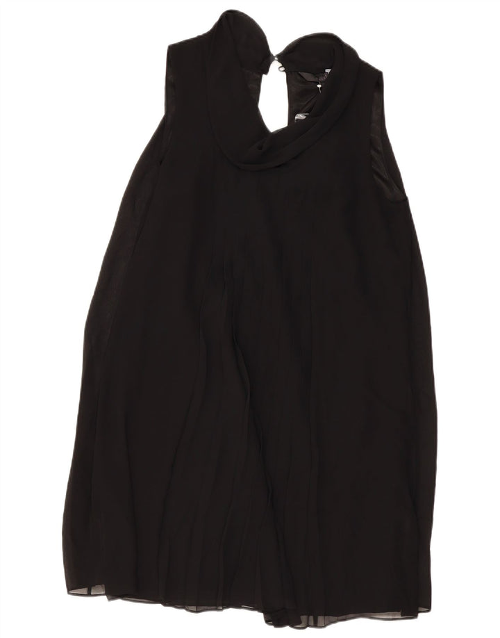 Coast Womens Sleeveless A-Line Dress UK 12 Medium Black Polyester