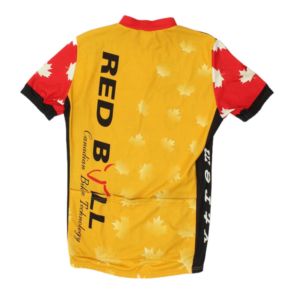 Red Bull Rose Versand Mens Yellow Cool Max Cycling Jersey | Vintage 90s Bikewear | Vintage Messina Hembry | Thrift | Second-Hand Messina Hembry | Used Clothing | Messina Hembry 