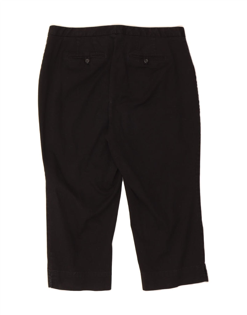 DOCKERS Womens High Waist Straight Capri Trousers US 16 2XL W36 L22 Black Vintage Dockers and Second-Hand Dockers from Messina Hembry 