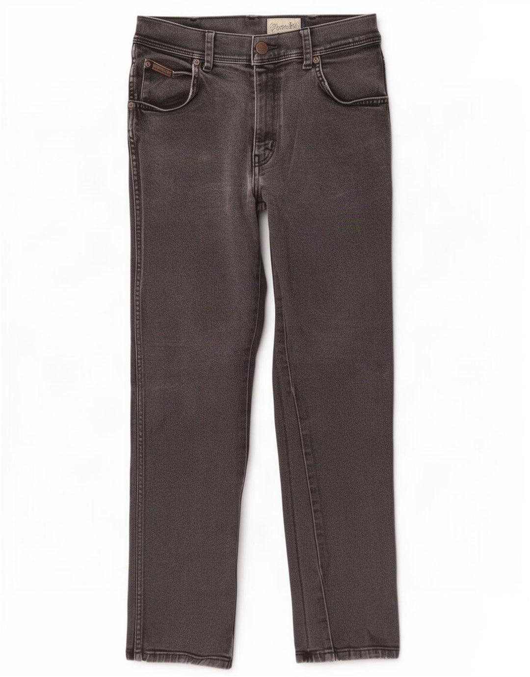 Wrangler Mens Texas Stretch Straight Jeans W32 L30 Grey Cotton