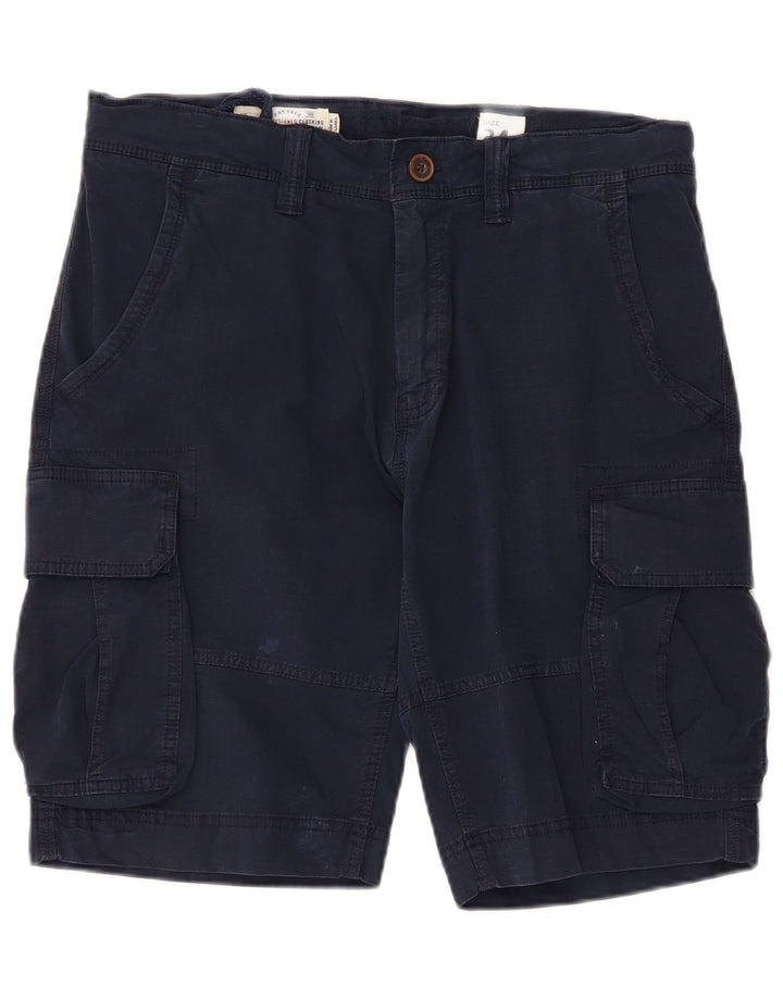 Fat Face Mens Cargo Shorts W34 Large Navy Blue Cotton