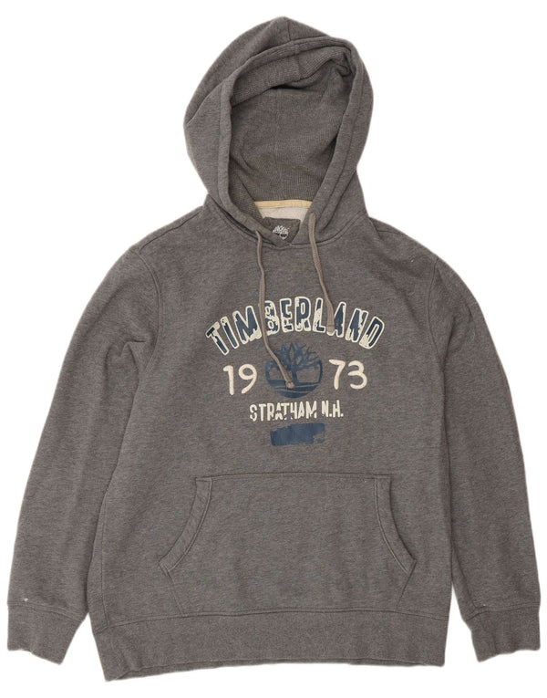 Timberland Mens Graphic Hoodie Jumper Medium Grey