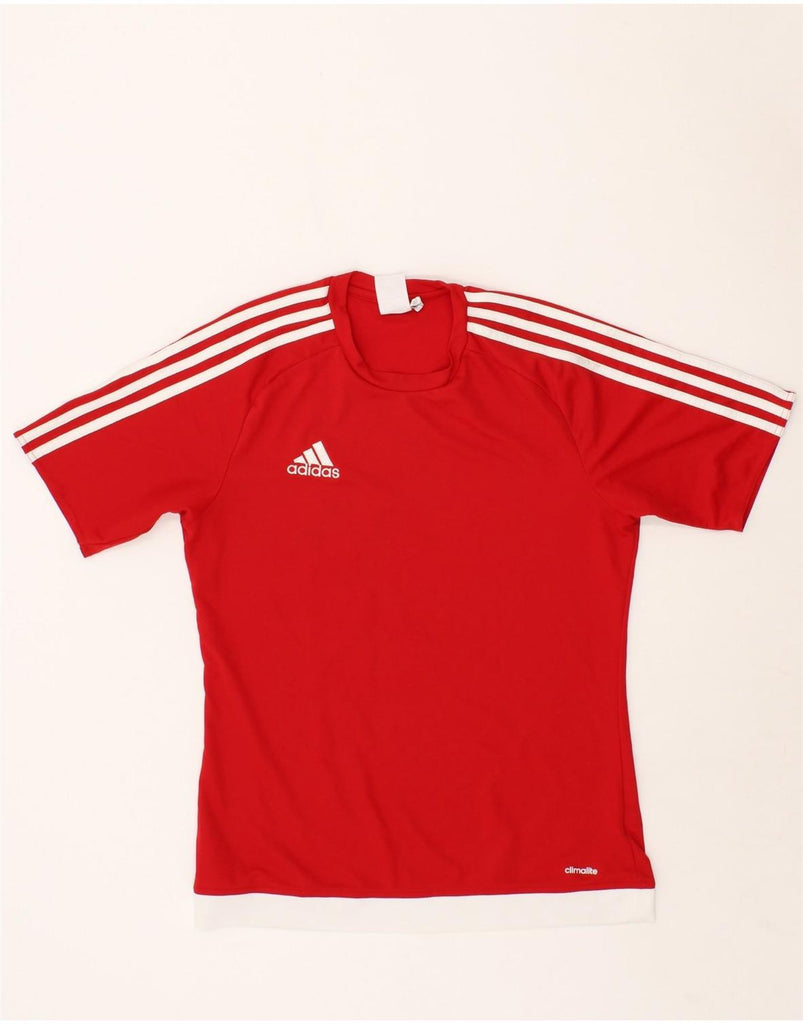 ADIDAS Mens Climalite Graphic T-Shirt Top Small Red | Vintage Adidas | Thrift | Second-Hand Adidas | Used Clothing | Messina Hembry 