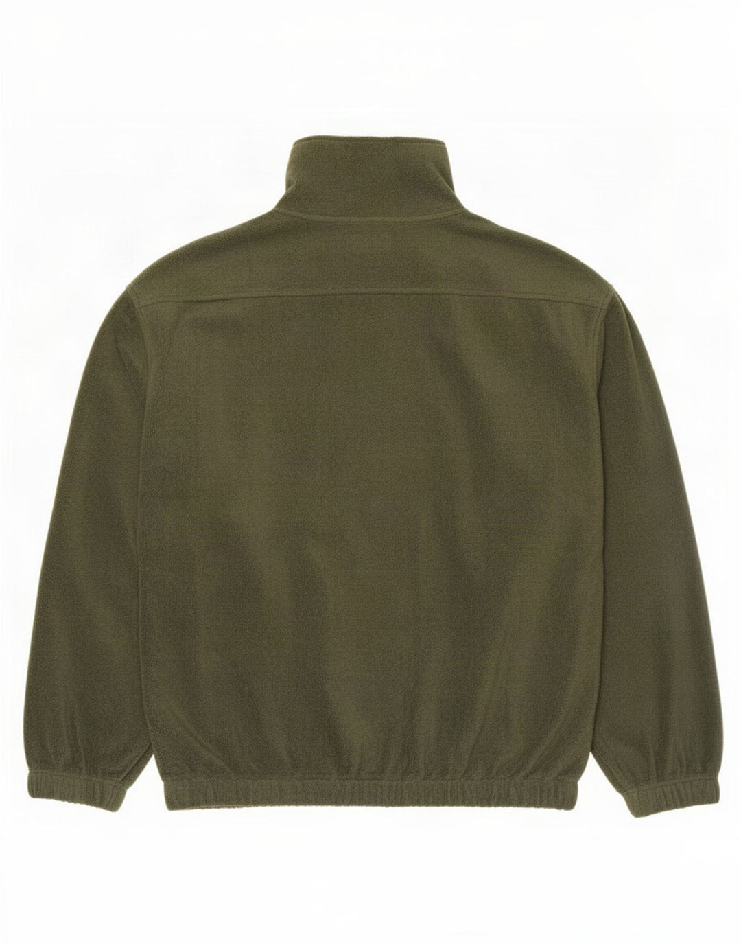 Vintage Mens Anorak Fleece Jumper Large Khaki Polyester