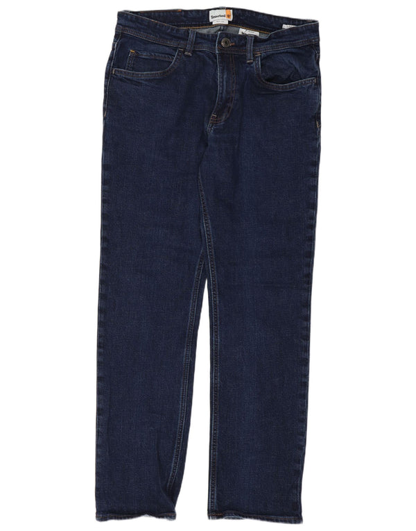Timberland Mens Straight Jeans W32 L29 Navy Blue Cotton
