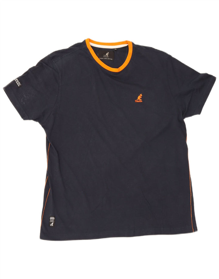 Kangol Mens T-Shirt Top XL Navy Blue Cotton