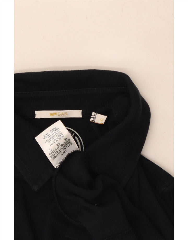 Gas Mens Polo Shirt XL Navy Blue Cotton