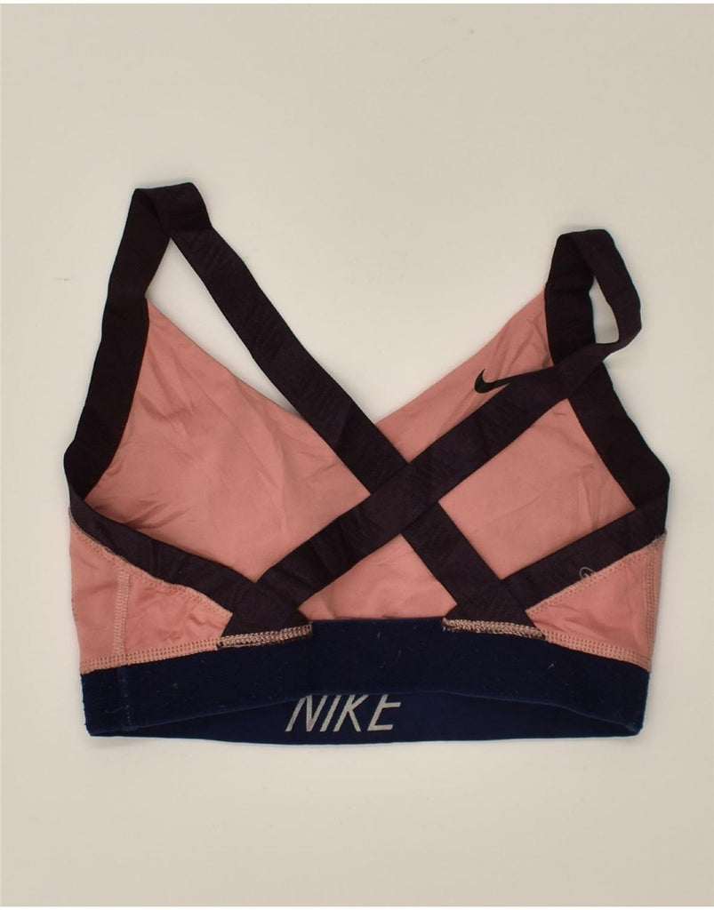 NIKE Womens Dri Fit Sport Bra Top UK 12 Medium Pink Sports | Vintage Nike | Thrift | Second-Hand Nike | Used Clothing | Messina Hembry 