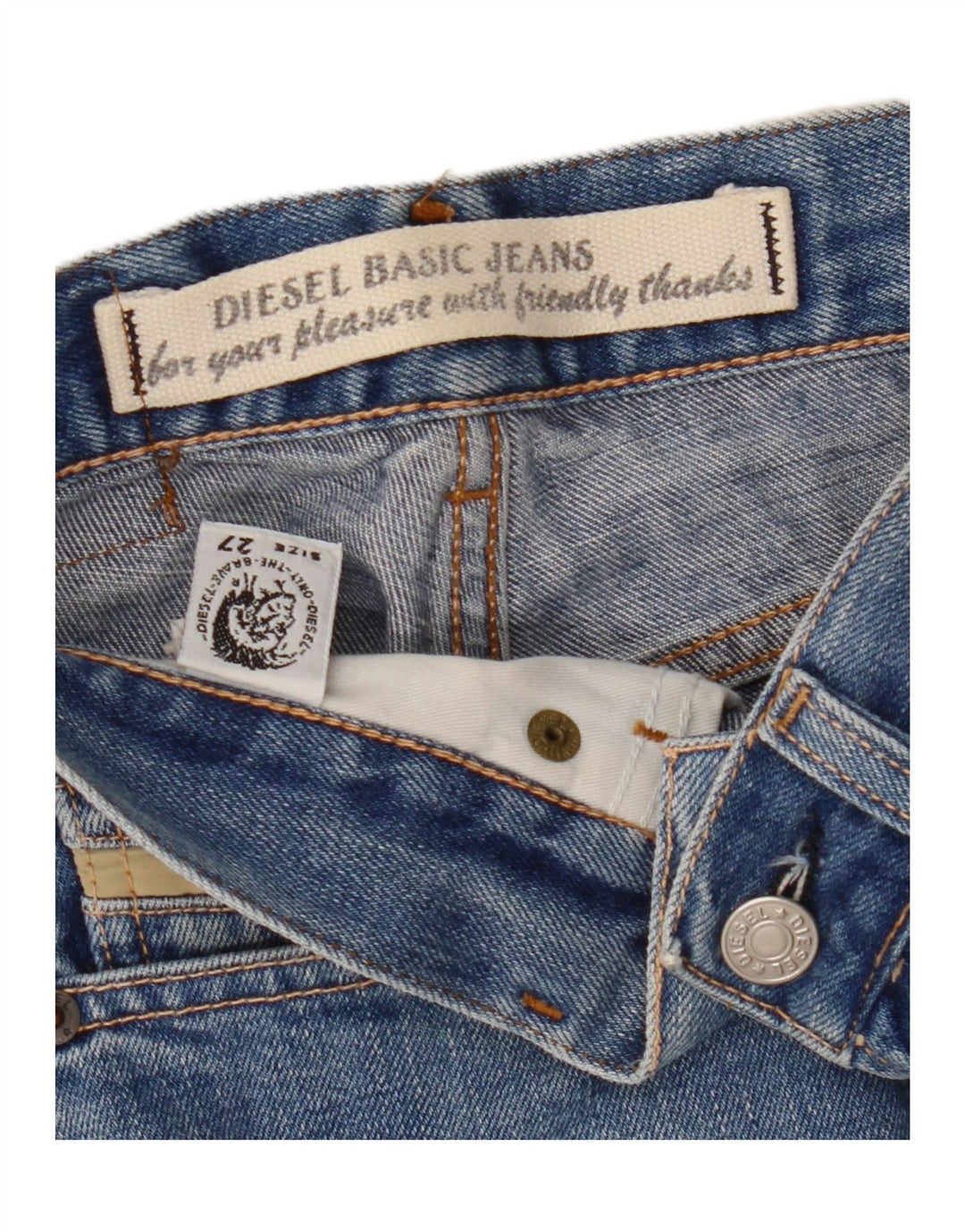 Diesel Womens Straight Jeans W27 L30 Blue
