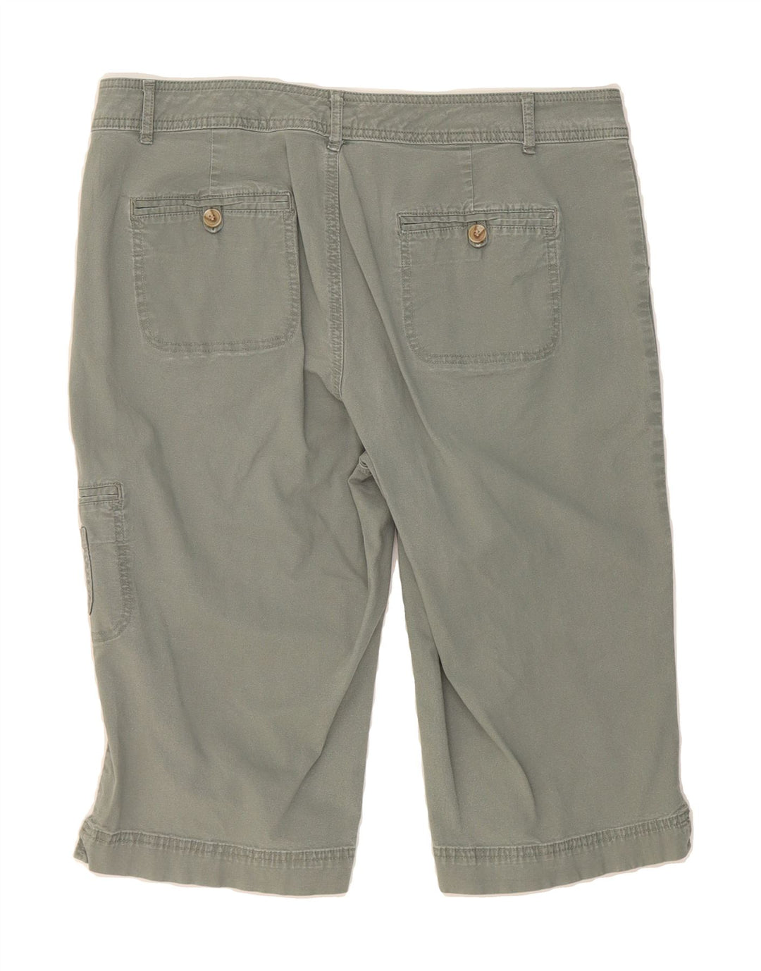 DOCKERS Womens Curvy Mid Rise Cargo Bermuda Shorts US 14 XL W34  Grey Vintage Dockers and Second-Hand Dockers from Messina Hembry 